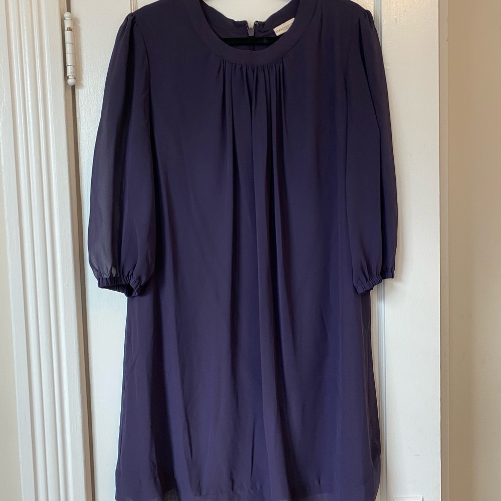 NY&Co Eva Mendes Plum Sabrina Dress